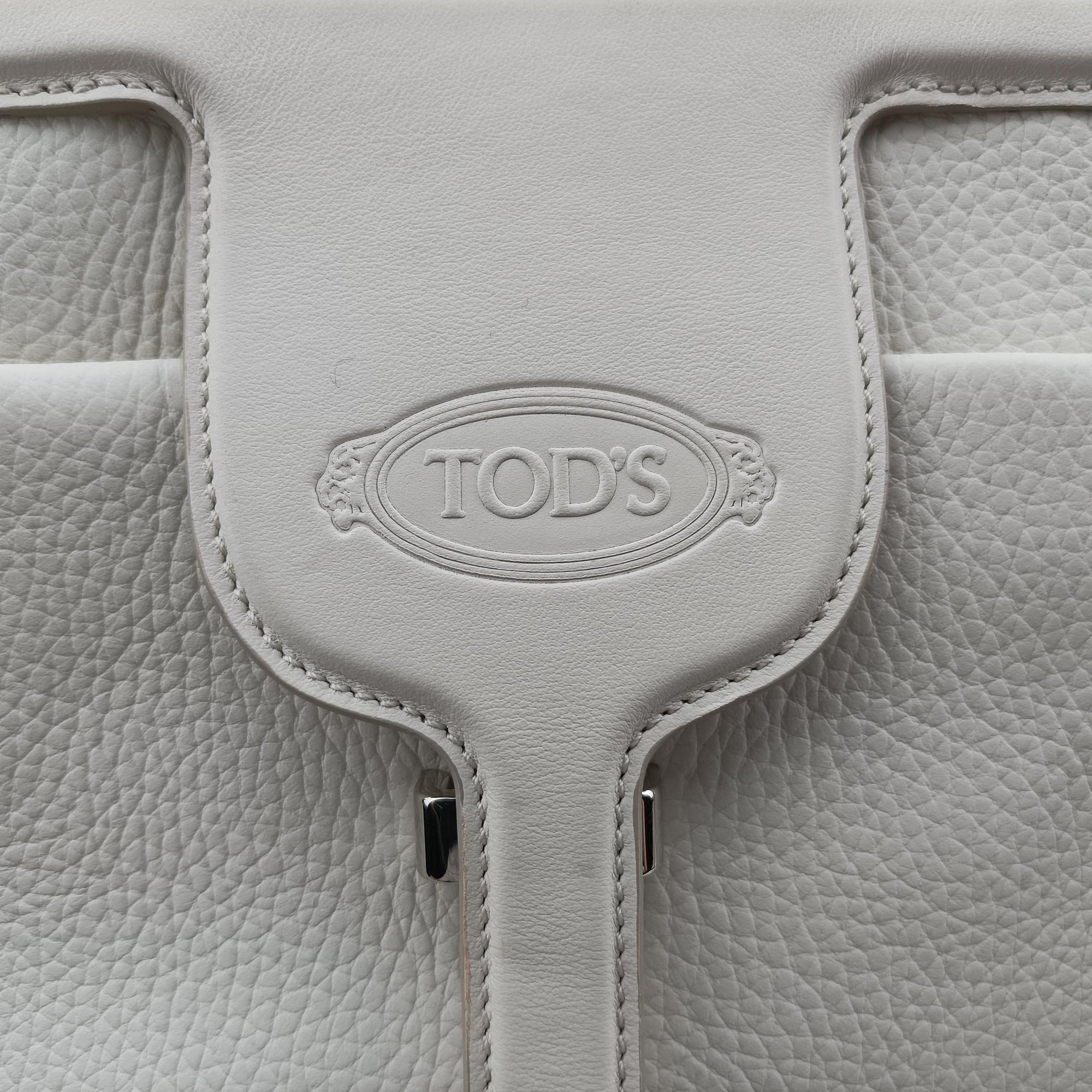 Secondhand TODS Thea White Leather  shoulderbag | stylenewstar