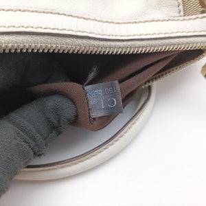 Pre-owned Gucci GG Pattern Trophy Beige × Ivory Leather×Canvas 189825 handbag | stylenewstar