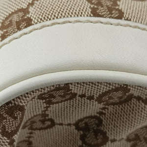 Pre-owned Gucci GG Pattern Trophy Beige × Ivory Leather×Canvas 189825 handbag | stylenewstar