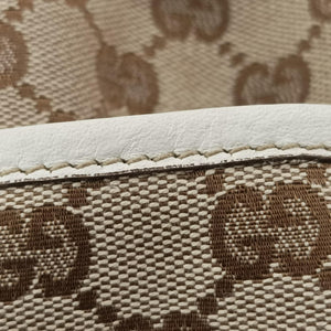 Pre-owned Gucci GG Pattern Trophy Beige × Ivory Leather×Canvas 189825 handbag | stylenewstar