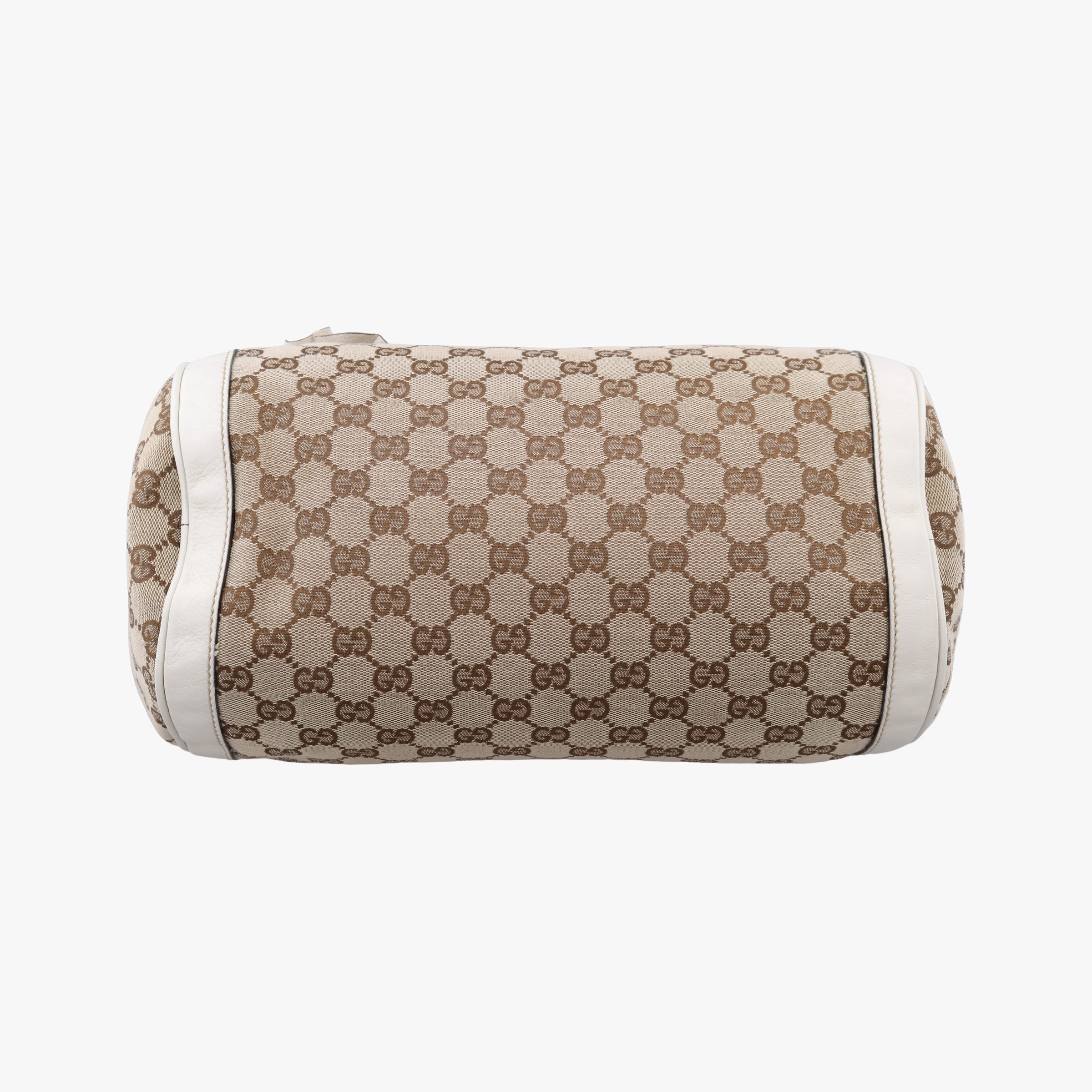 Pre-owned Gucci GG Pattern Trophy Beige × Ivory Leather×Canvas 189825 handbag | stylenewstar