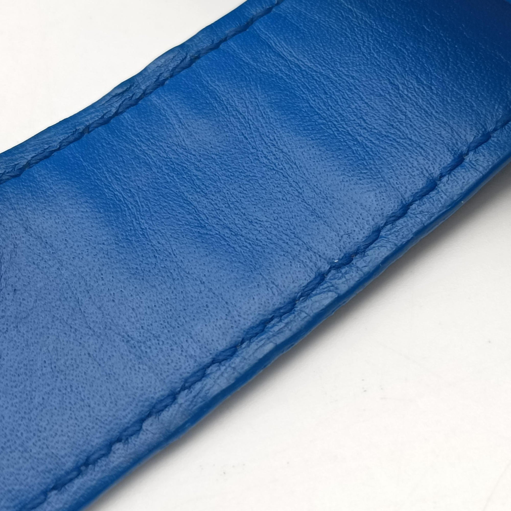 Pre-owned Bottega Veneta Roma Intrecciato Blue lambskin  shoulderbag | stylenewstar