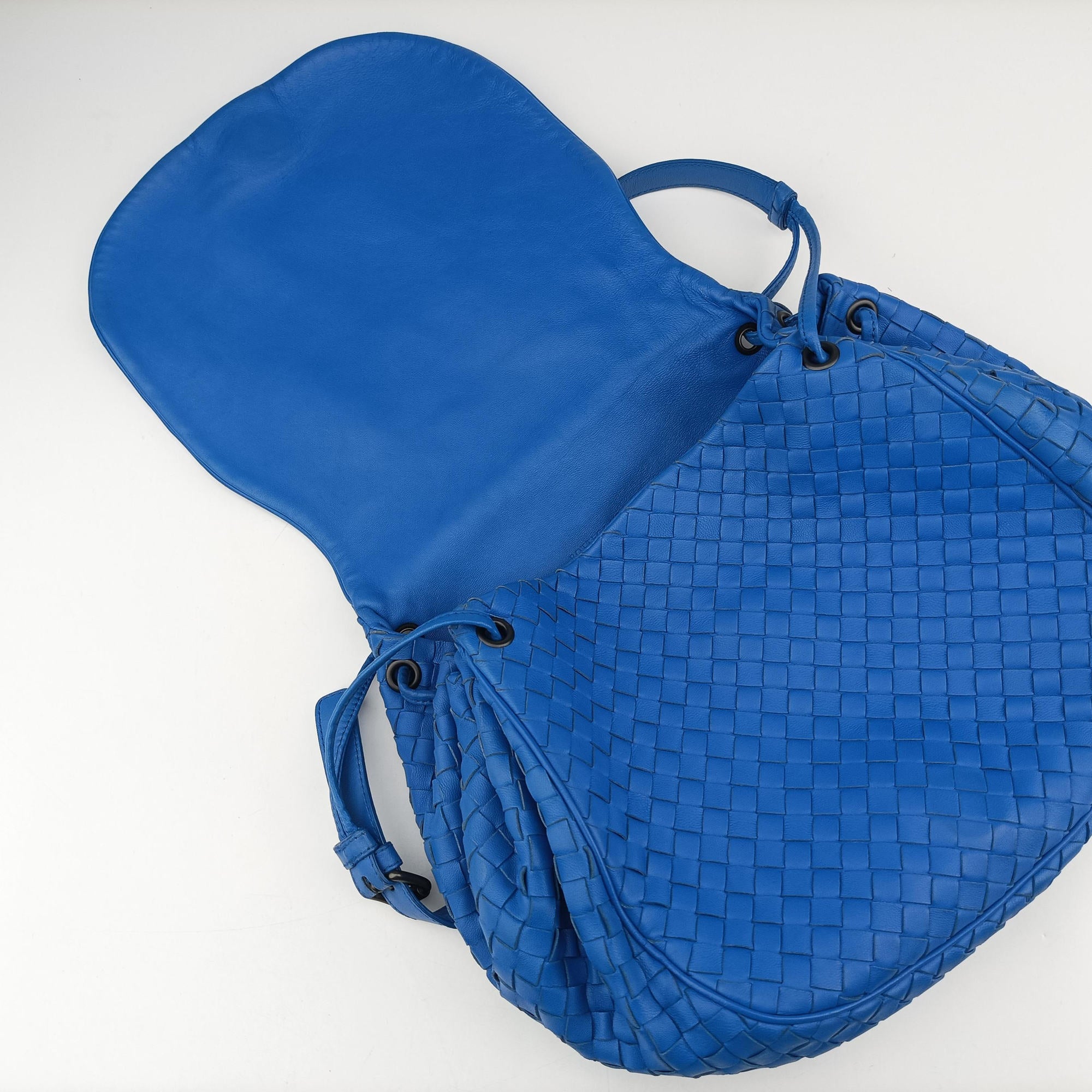 Secondhand Bottega Veneta Intrecciato Blue lambskin  shoulderbag | stylenewstar