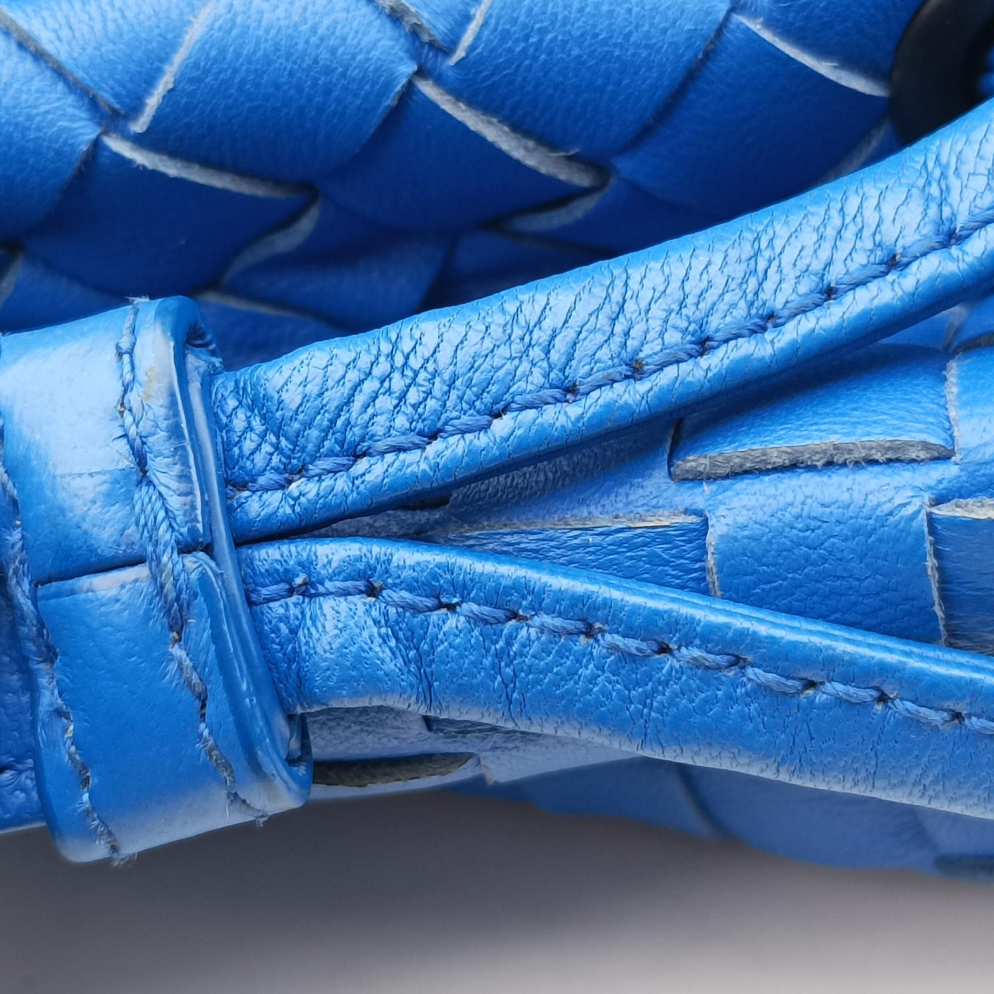 Secondhand Bottega Veneta Intrecciato Blue lambskin  shoulderbag | stylenewstar