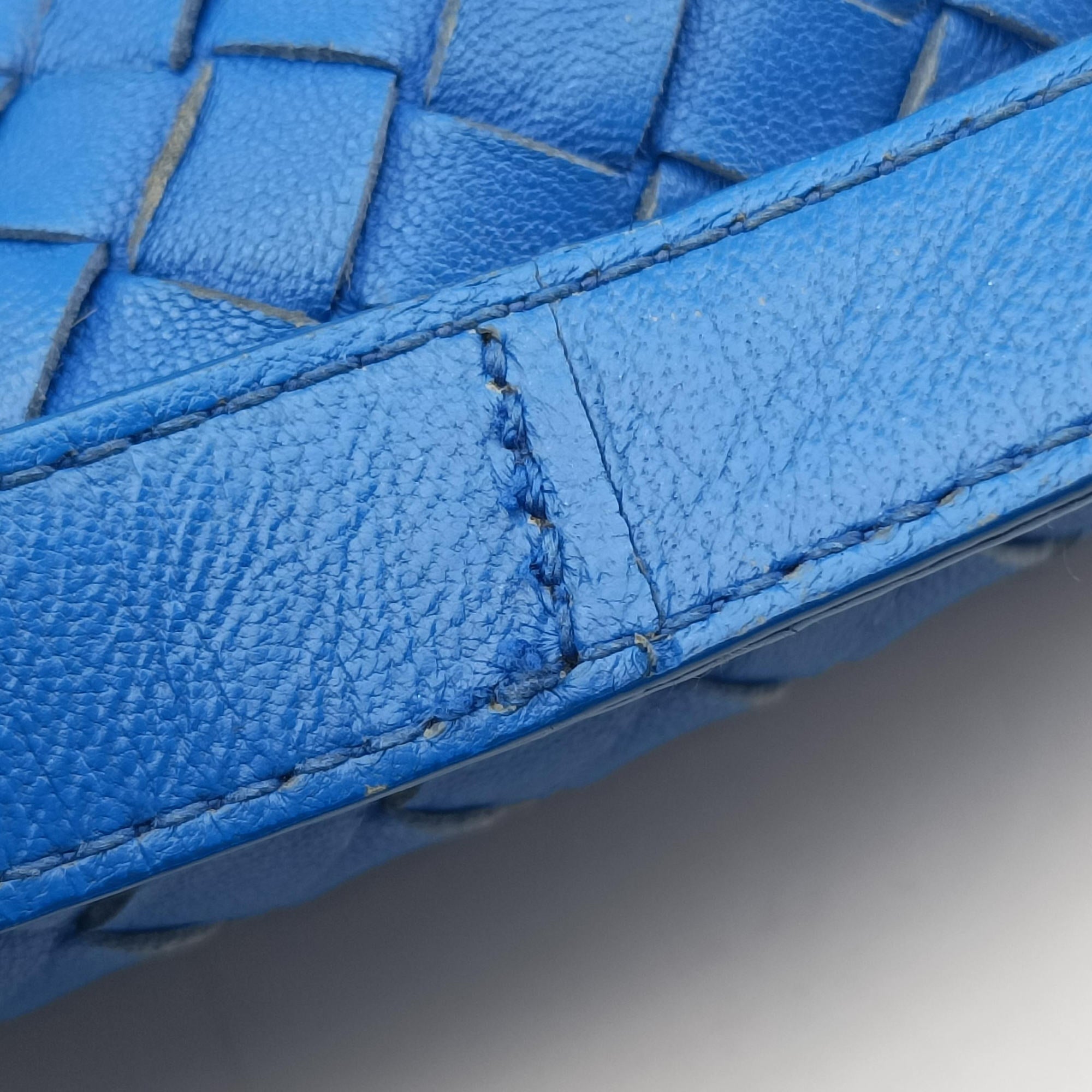 Secondhand Bottega Veneta Intrecciato Blue lambskin  shoulderbag | stylenewstar