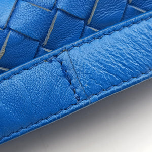 Secondhand Bottega Veneta Intrecciato Blue lambskin  shoulderbag | stylenewstar