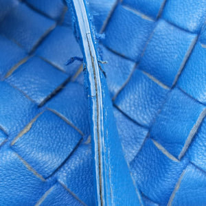 Secondhand Bottega Veneta Intrecciato Blue lambskin  shoulderbag | stylenewstar