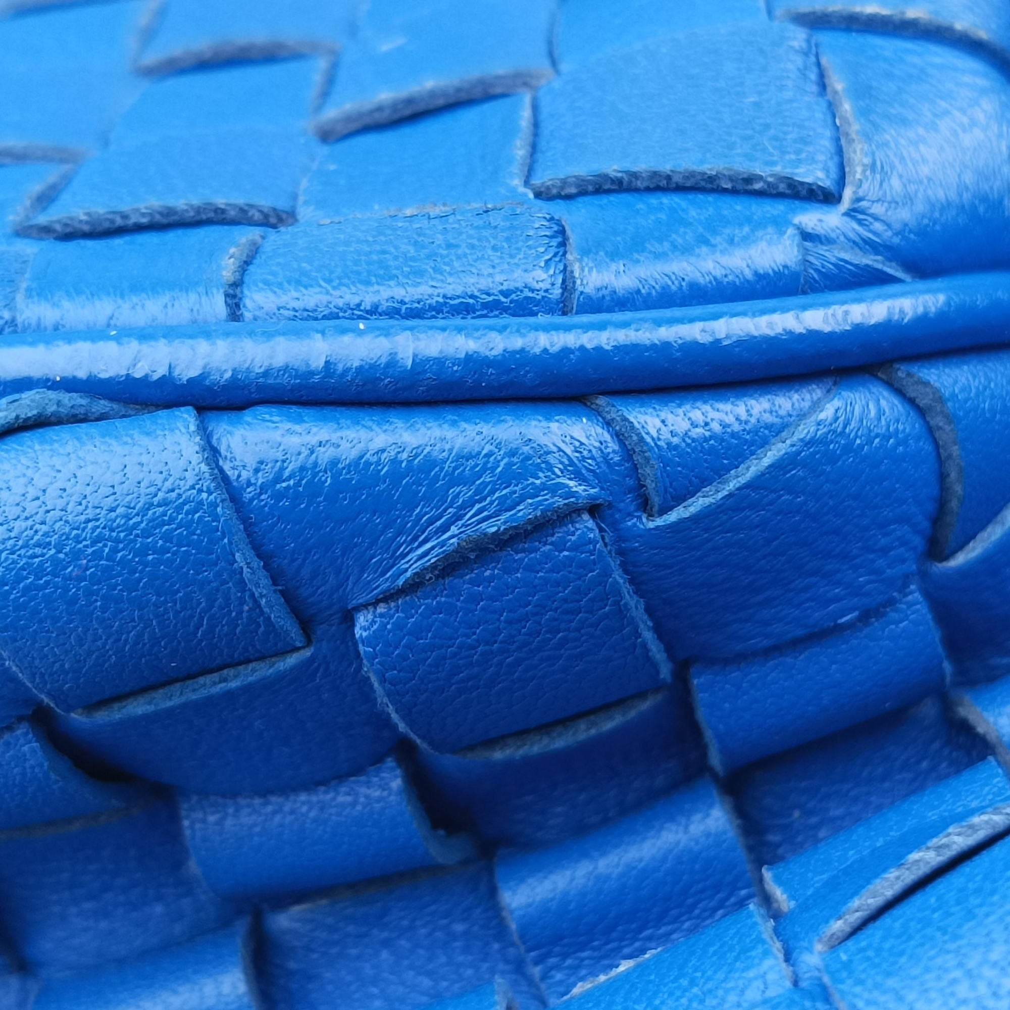 Secondhand Bottega Veneta Intrecciato Blue lambskin  shoulderbag | stylenewstar