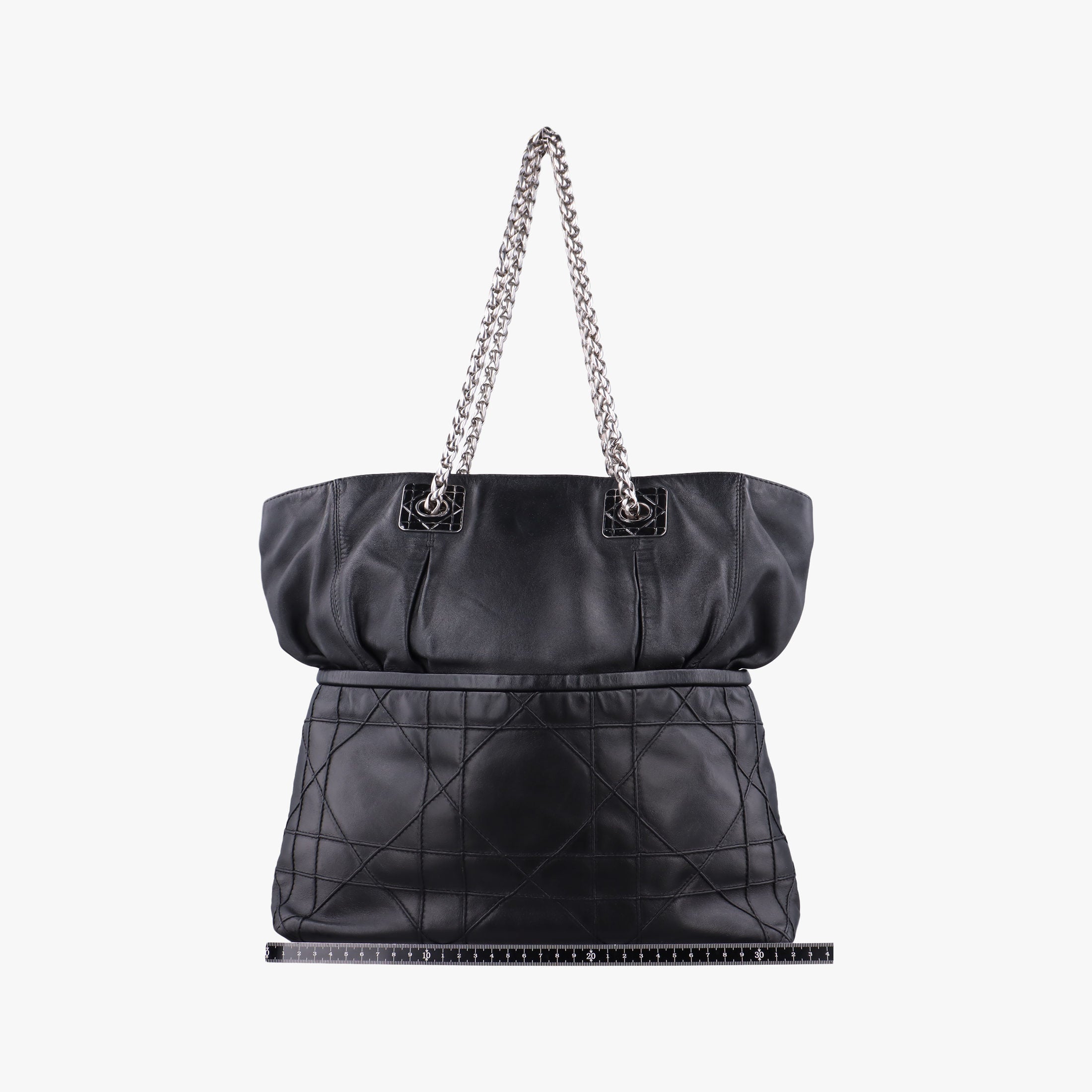 Secondhand Christian Dior Cannage Soft Shopping Black lambskin  shoulderbag | stylenewstar