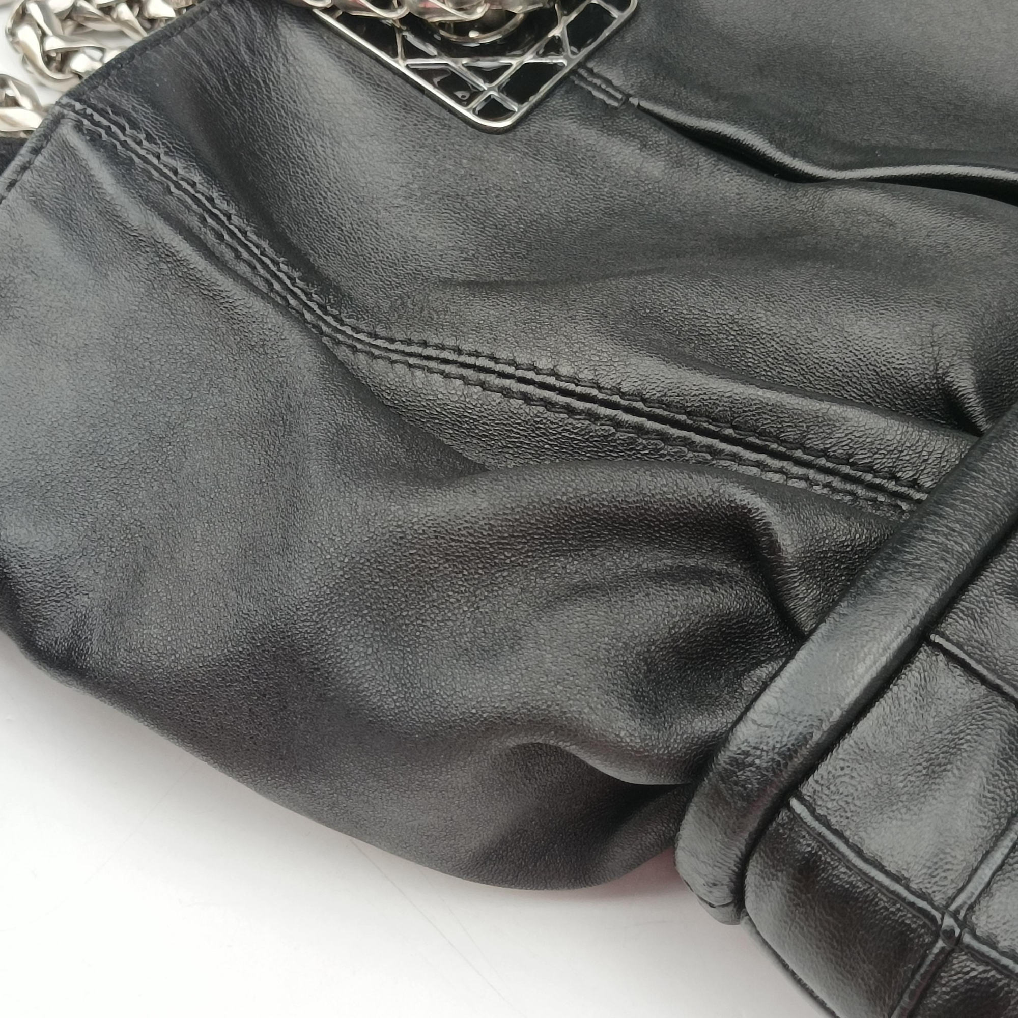 Secondhand Christian Dior Cannage Soft Shopping Black lambskin  shoulderbag | stylenewstar