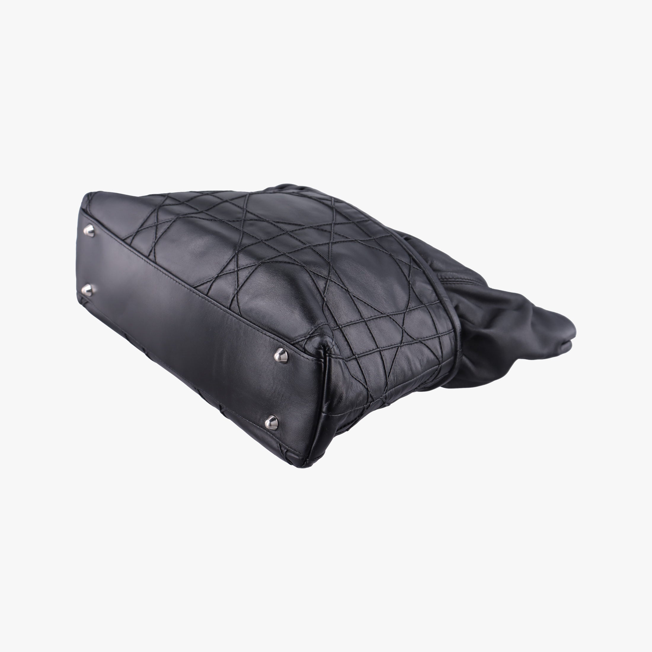 Secondhand Christian Dior Cannage Soft Shopping Black lambskin  shoulderbag | stylenewstar