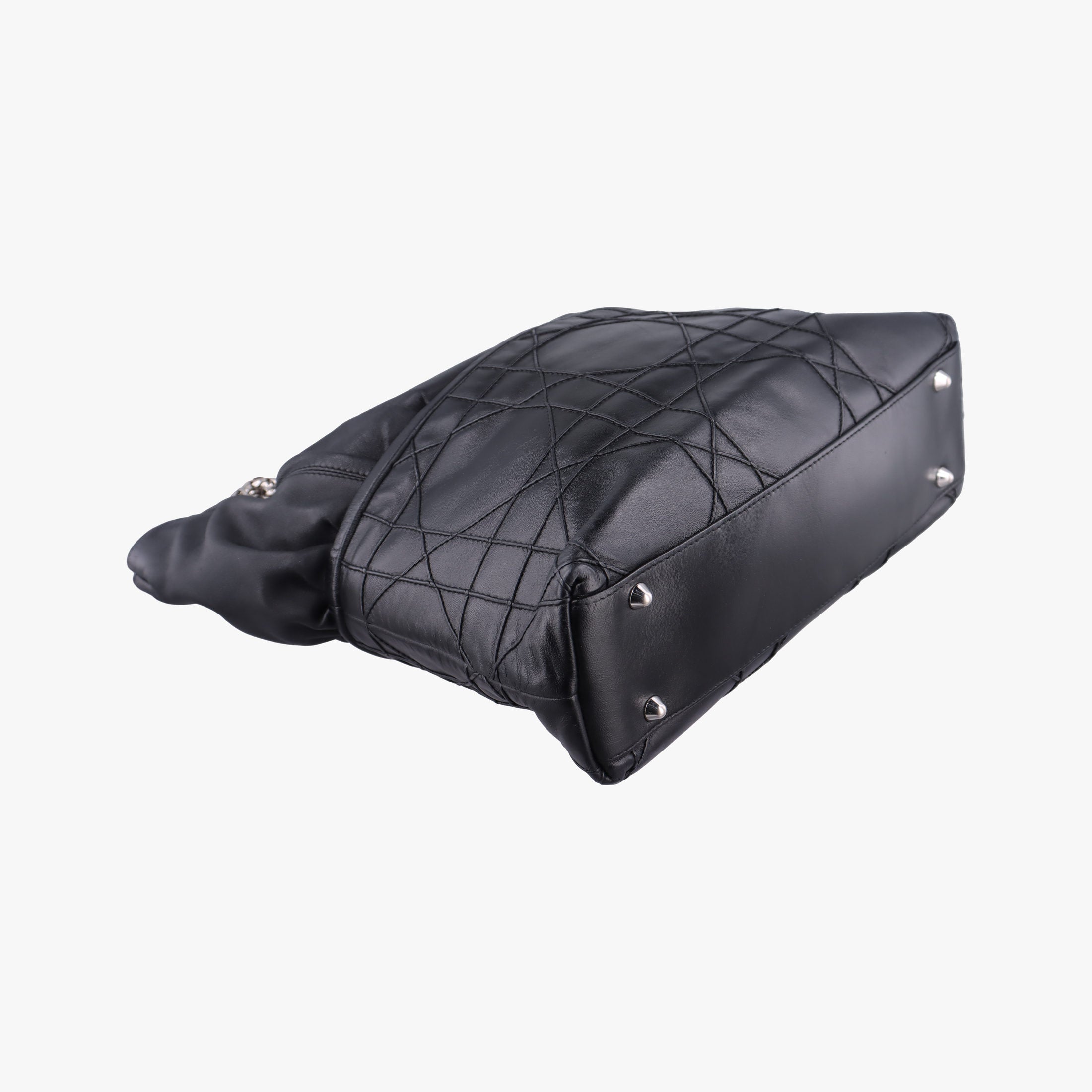 Secondhand Christian Dior Cannage Soft Shopping Black lambskin  shoulderbag | stylenewstar