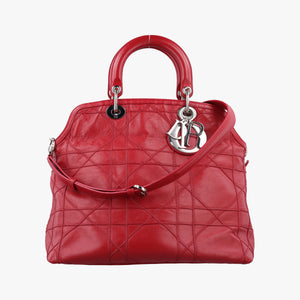 Pre-owned Christian Dior Granville Red lambskin  shoulderbag | stylenewstar