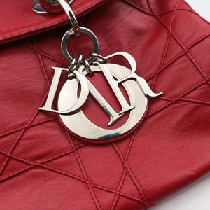Pre-owned Christian Dior Granville Red lambskin  shoulderbag | stylenewstar