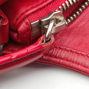 Pre-owned Christian Dior Granville Red lambskin  shoulderbag | stylenewstar