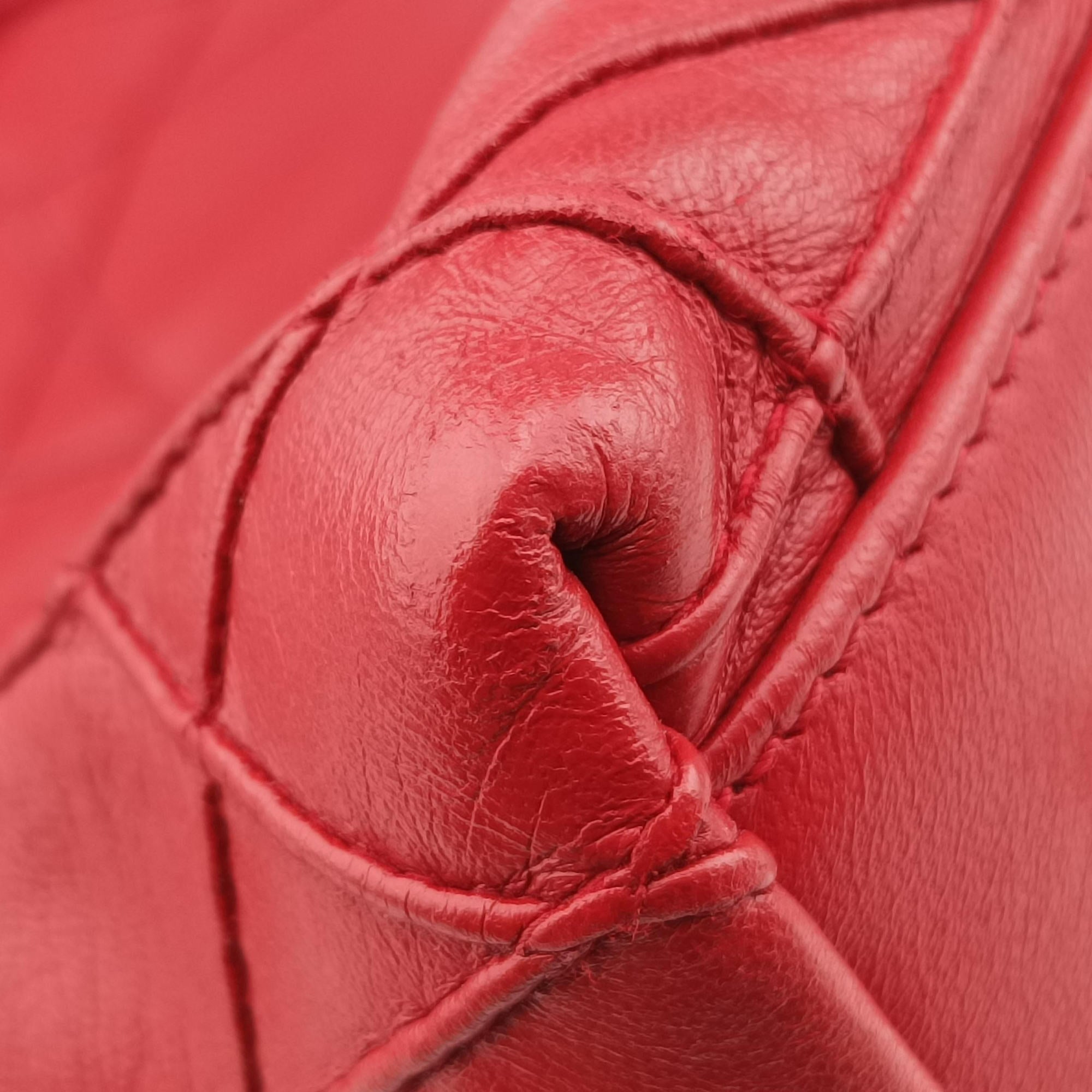Pre-owned Christian Dior Granville Red lambskin  shoulderbag | stylenewstar