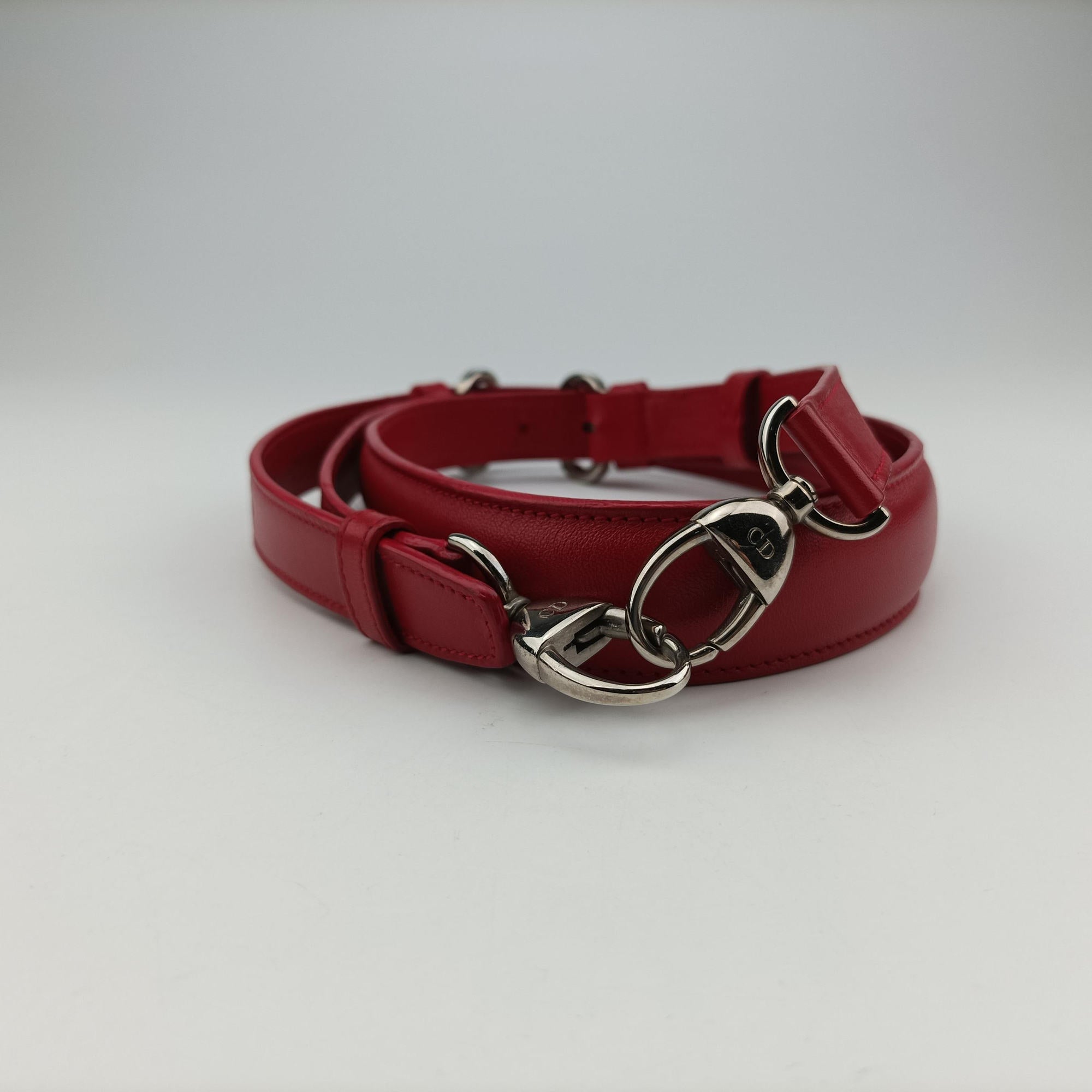 Pre-owned Christian Dior Granville Red lambskin  shoulderbag | stylenewstar