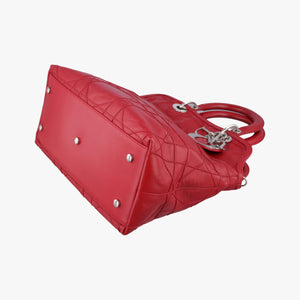Pre-owned Christian Dior Granville Red lambskin  shoulderbag | stylenewstar
