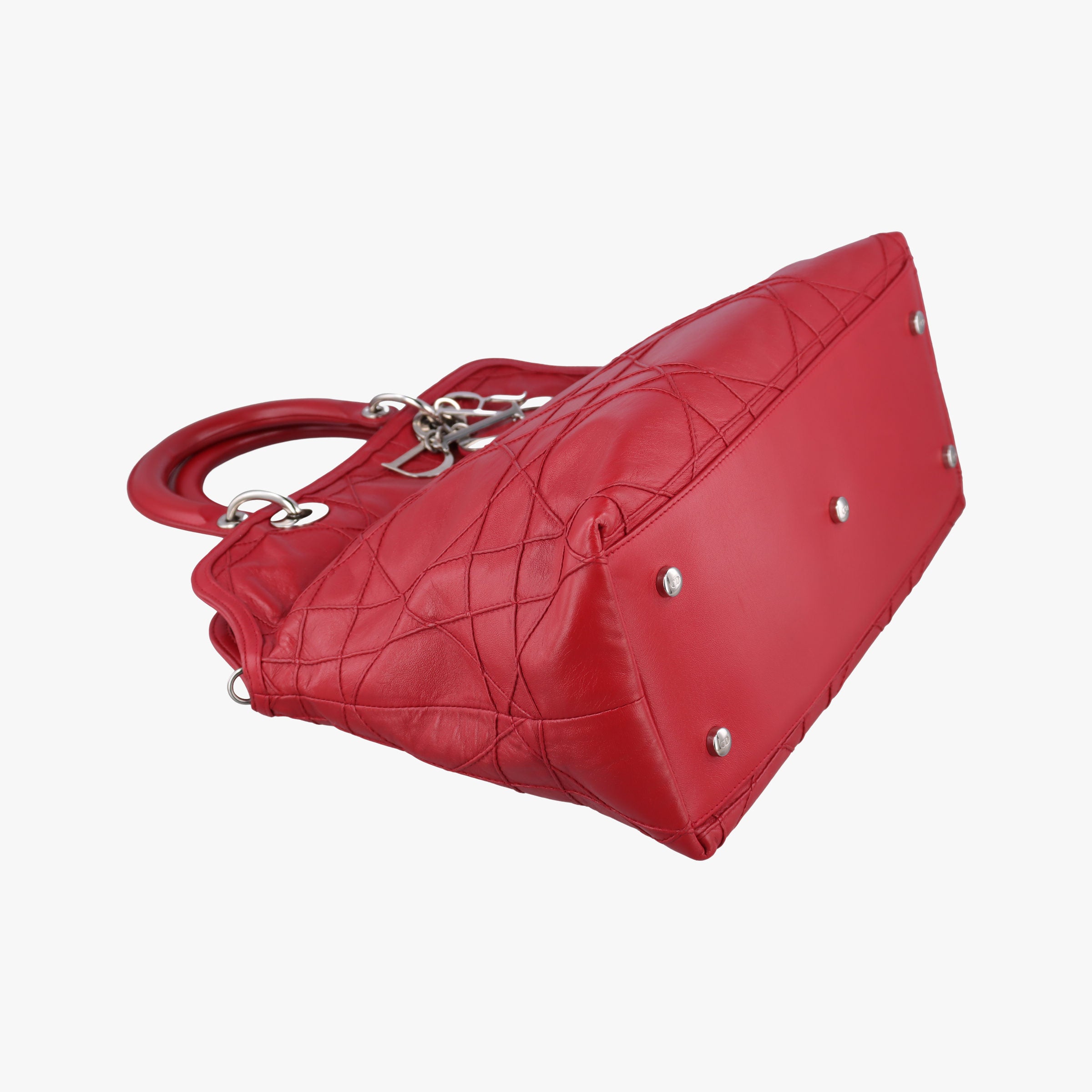Pre-owned Christian Dior Granville Red lambskin  shoulderbag | stylenewstar