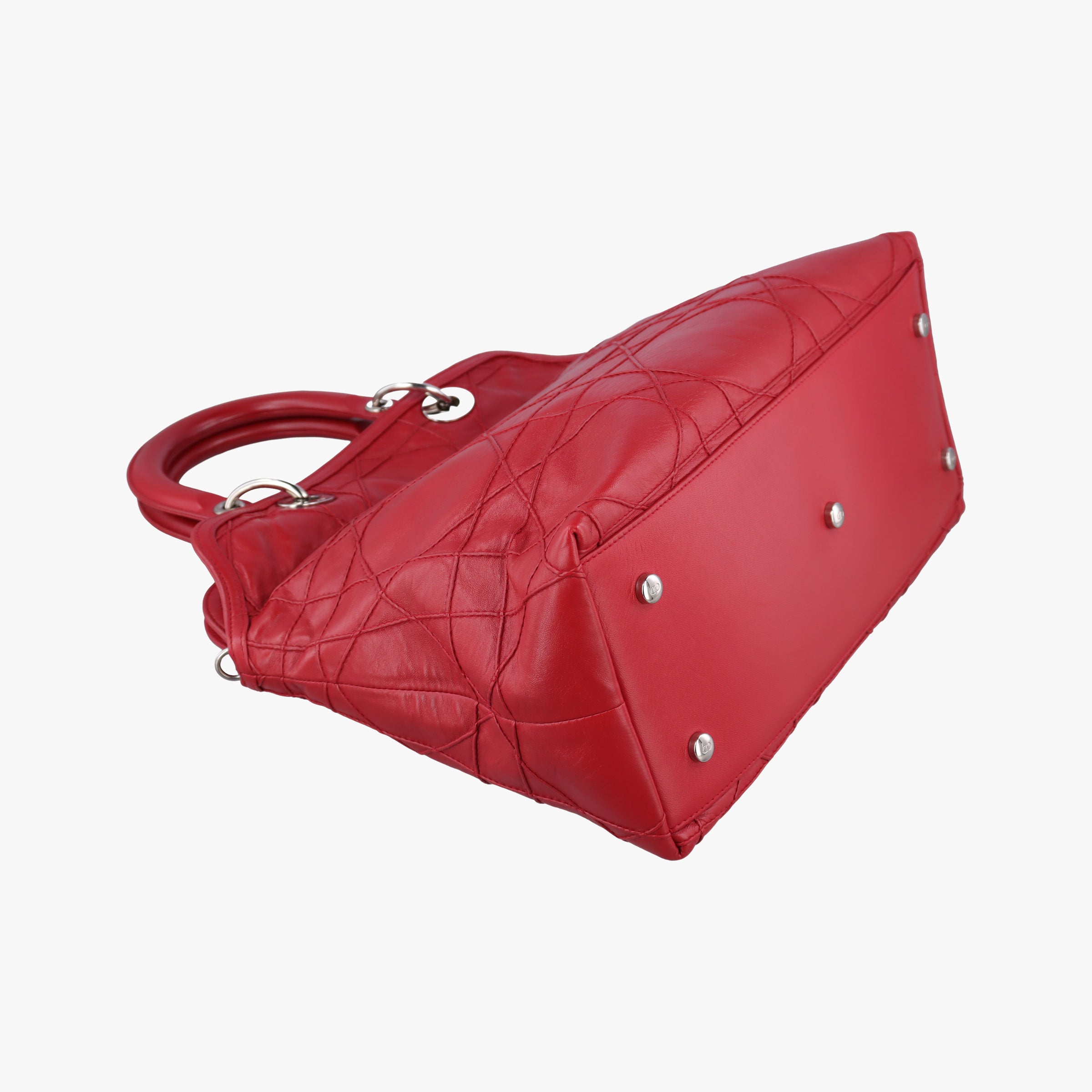 Pre-owned Christian Dior Granville Red lambskin  shoulderbag | stylenewstar