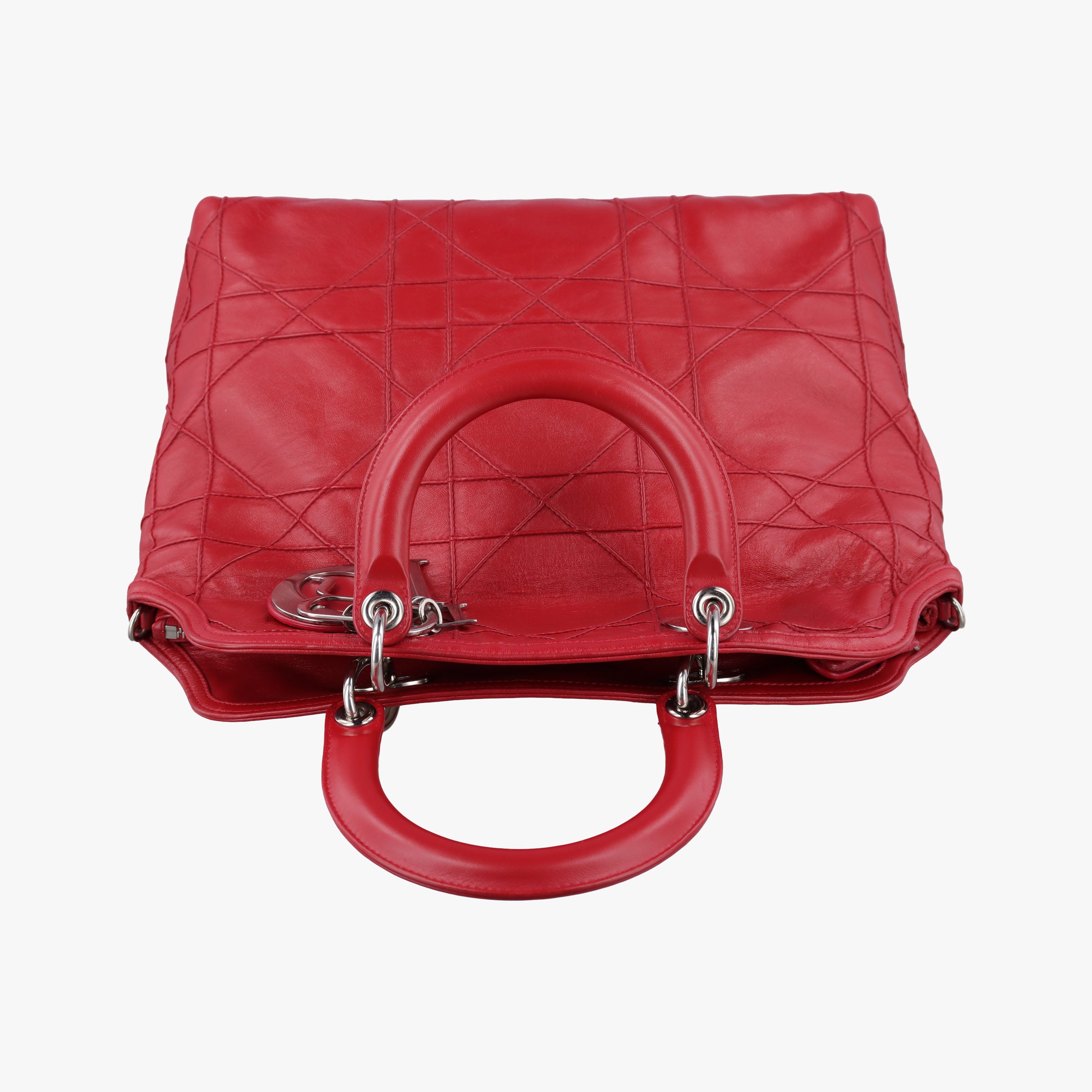 Pre-owned Christian Dior Granville Red lambskin  shoulderbag | stylenewstar