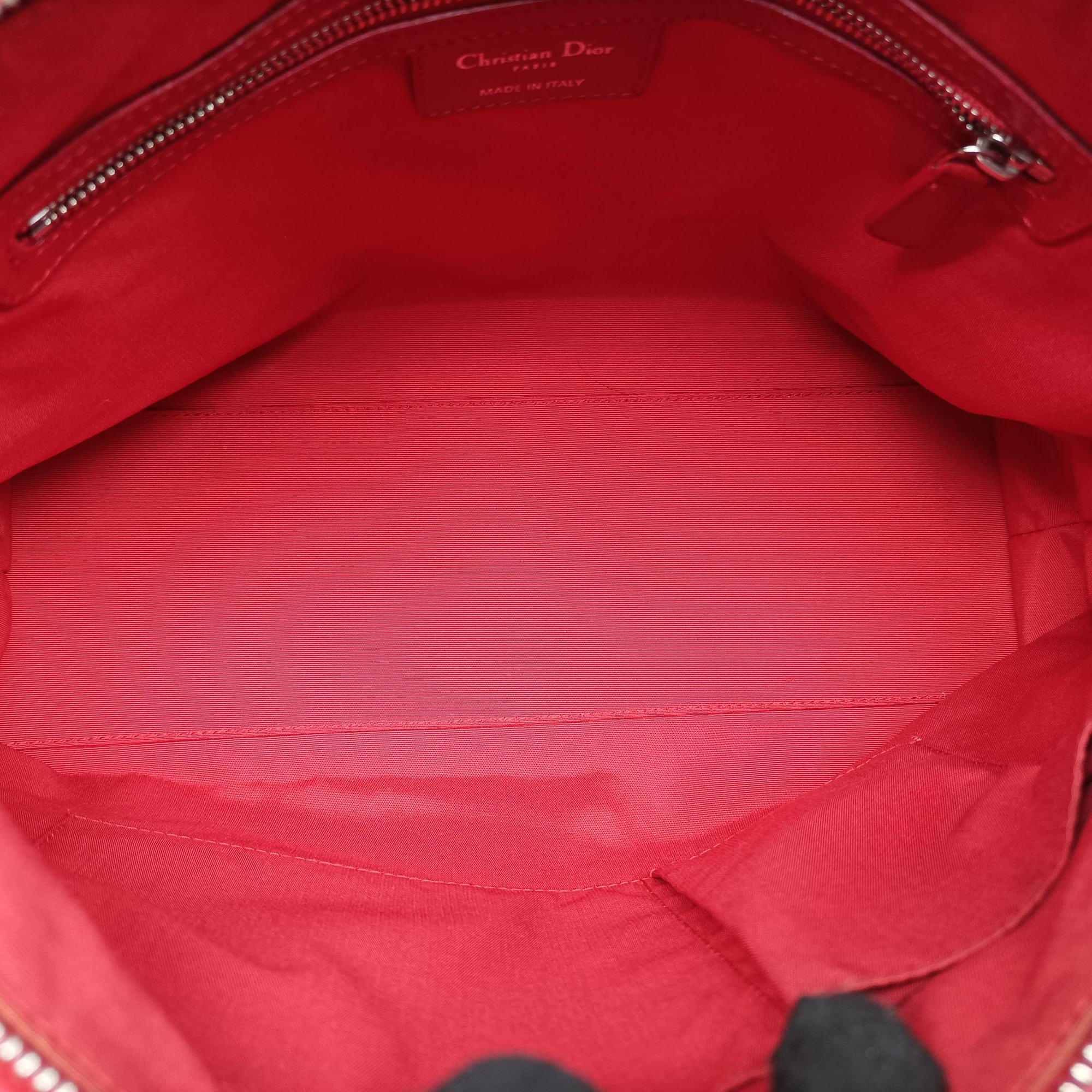 Pre-owned Christian Dior Granville Red lambskin  shoulderbag | stylenewstar