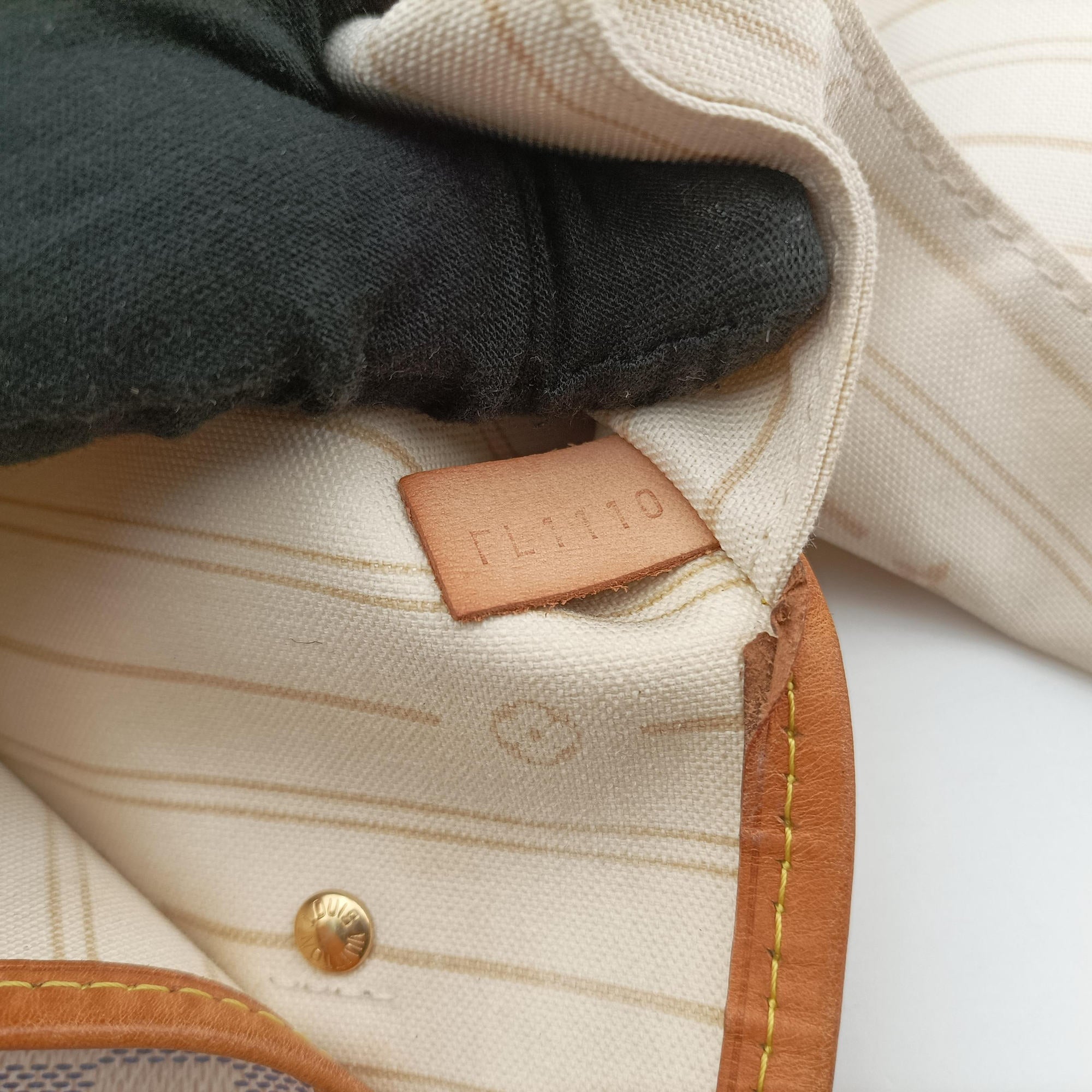 Pre-owned Louis Vuitton NEVERFULL GM Azur Damier Canvas N51108 handbag | stylenewstar