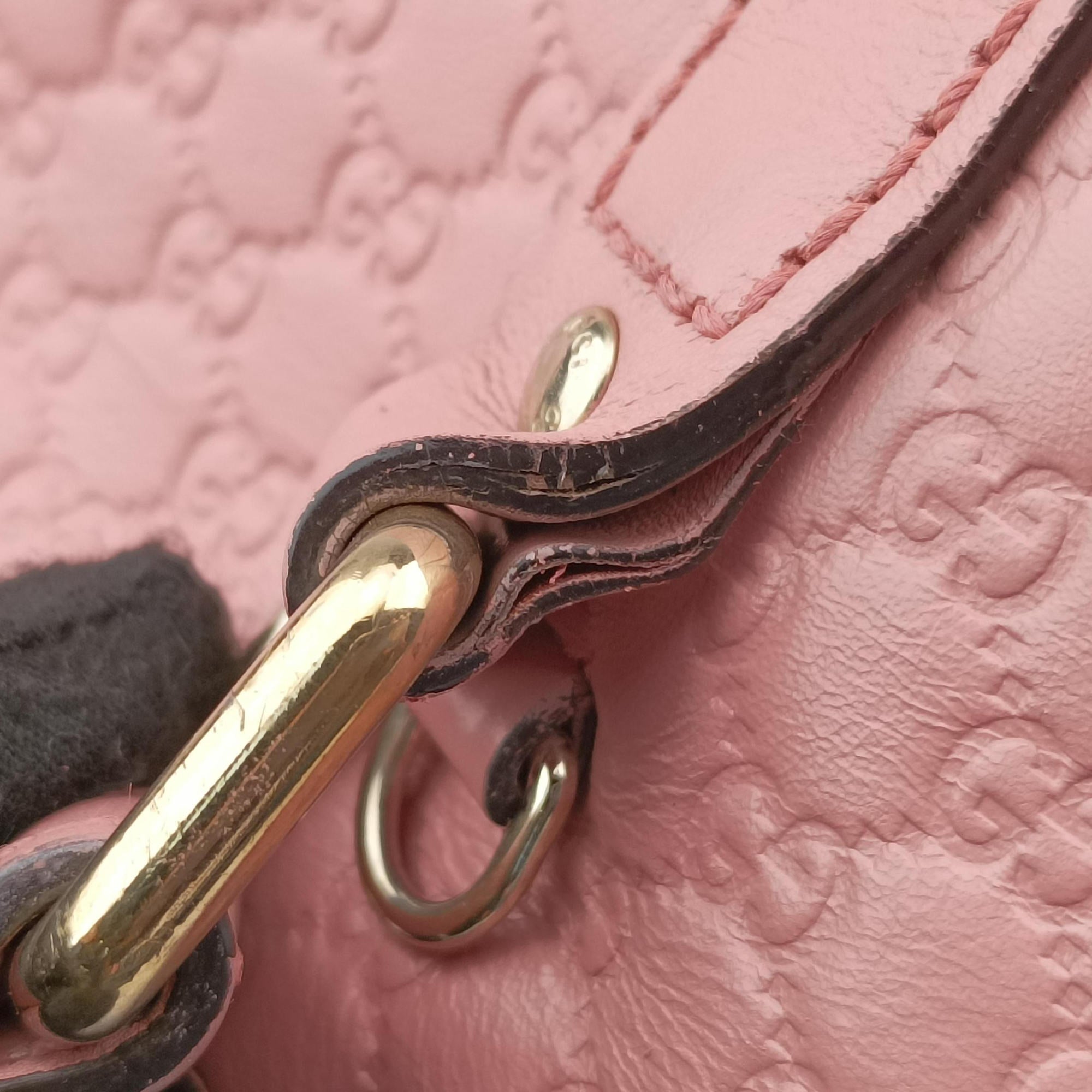 Pre-owned Gucci Microguccissima Pink Leather 449663 handbag | stylenewstar