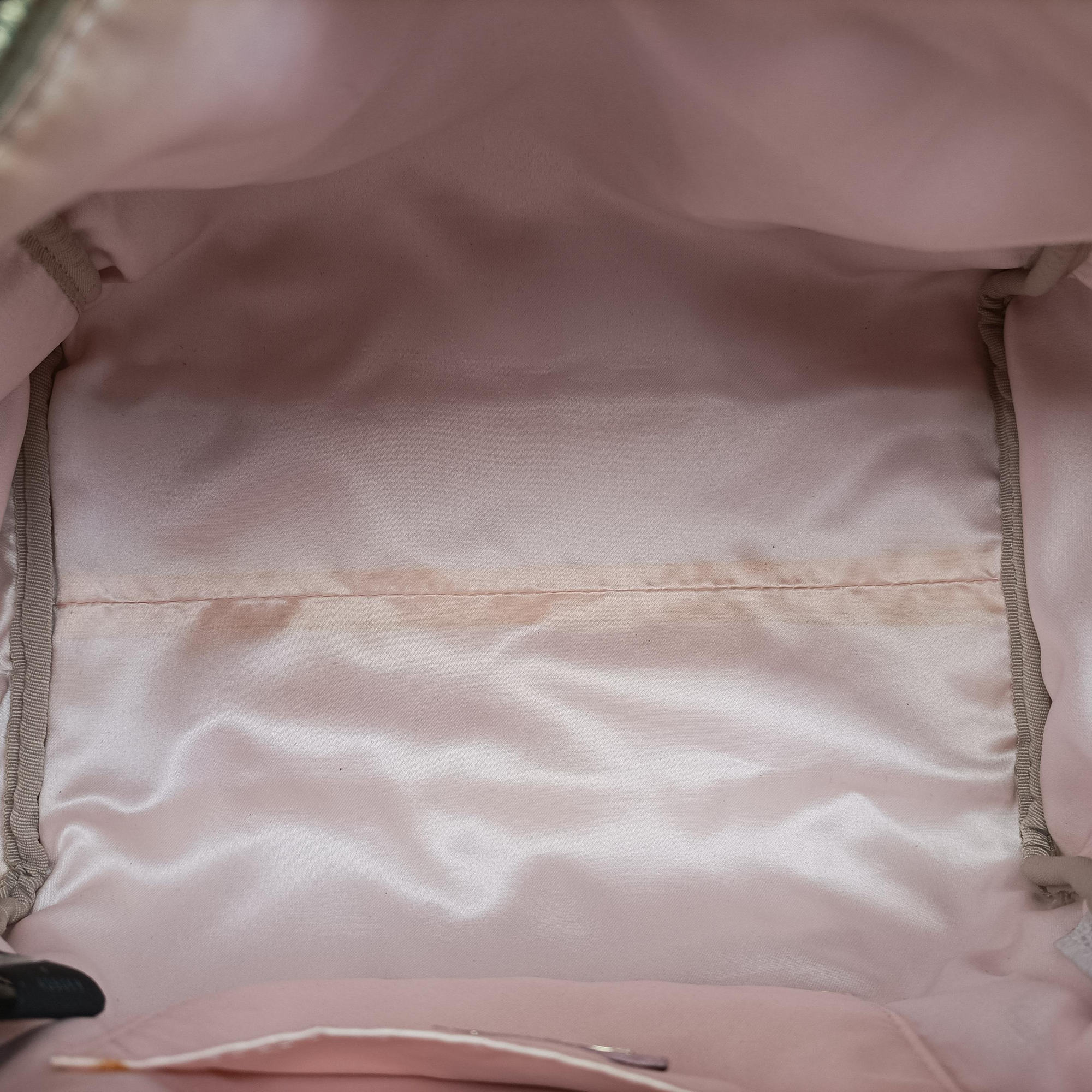 Pre-owned Fendi Zucchino Glitter Logo Pink Canvas 8BL068 handbag | stylenewstar