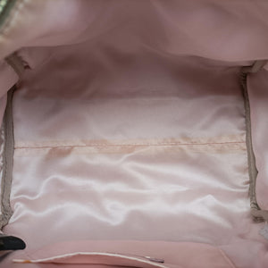 Pre-owned Fendi Zucchino Glitter Logo Pink Canvas 8BL068 handbag | stylenewstar