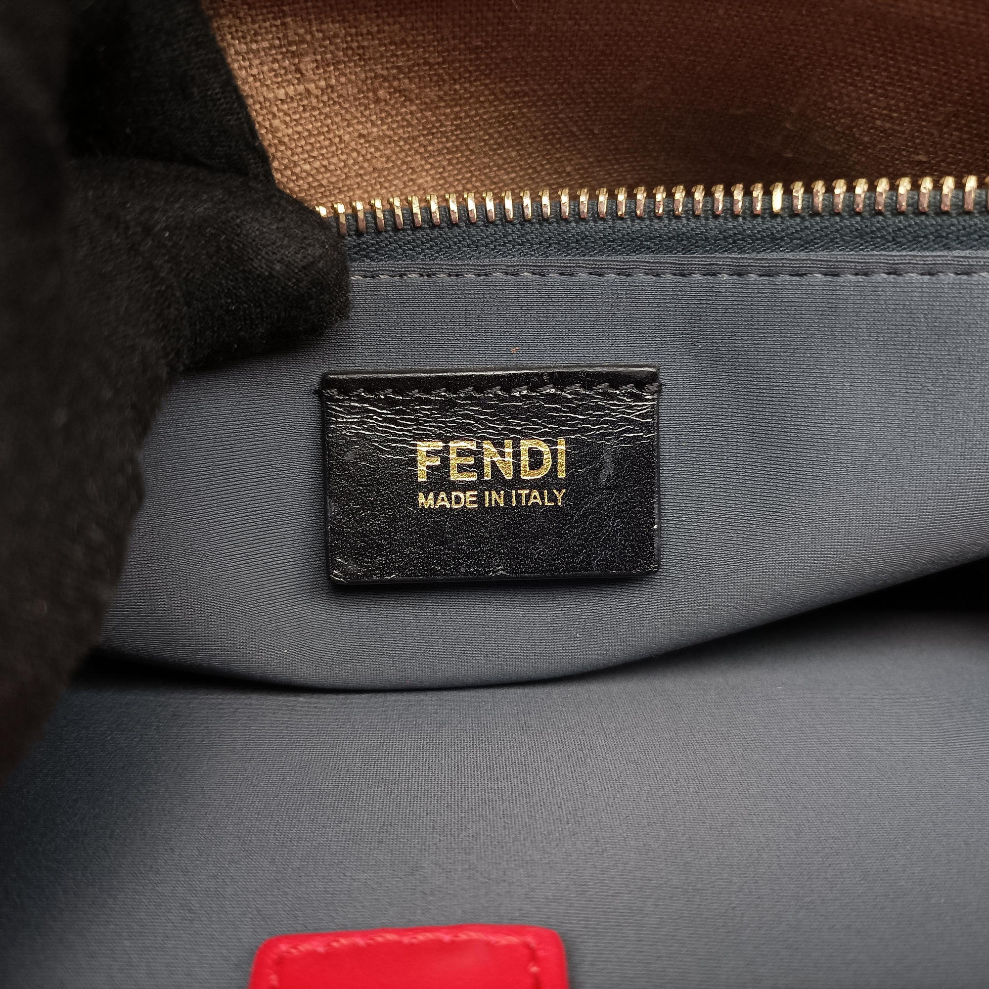 Pre-owned Fendi 2 JOURS Orange x Red fabric x Leather 8BH250 shoulderbag | stylenewstar