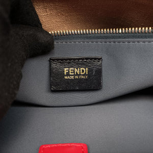 Pre-owned Fendi 2 JOURS Orange x Red fabric x Leather 8BH250 shoulderbag | stylenewstar