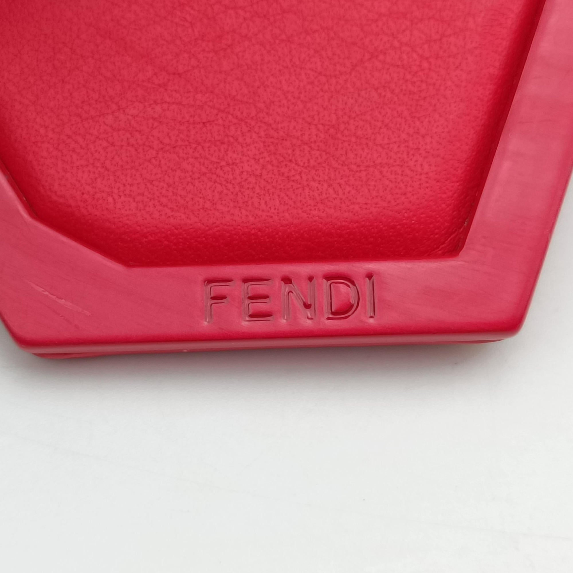 Pre-owned Fendi 2 JOURS Orange x Red fabric x Leather 8BH250 shoulderbag | stylenewstar