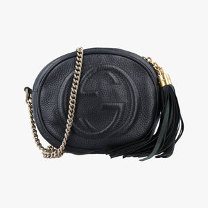 Pre-owned Gucci Soho Black Leather 353965 shoulderbag | stylenewstar