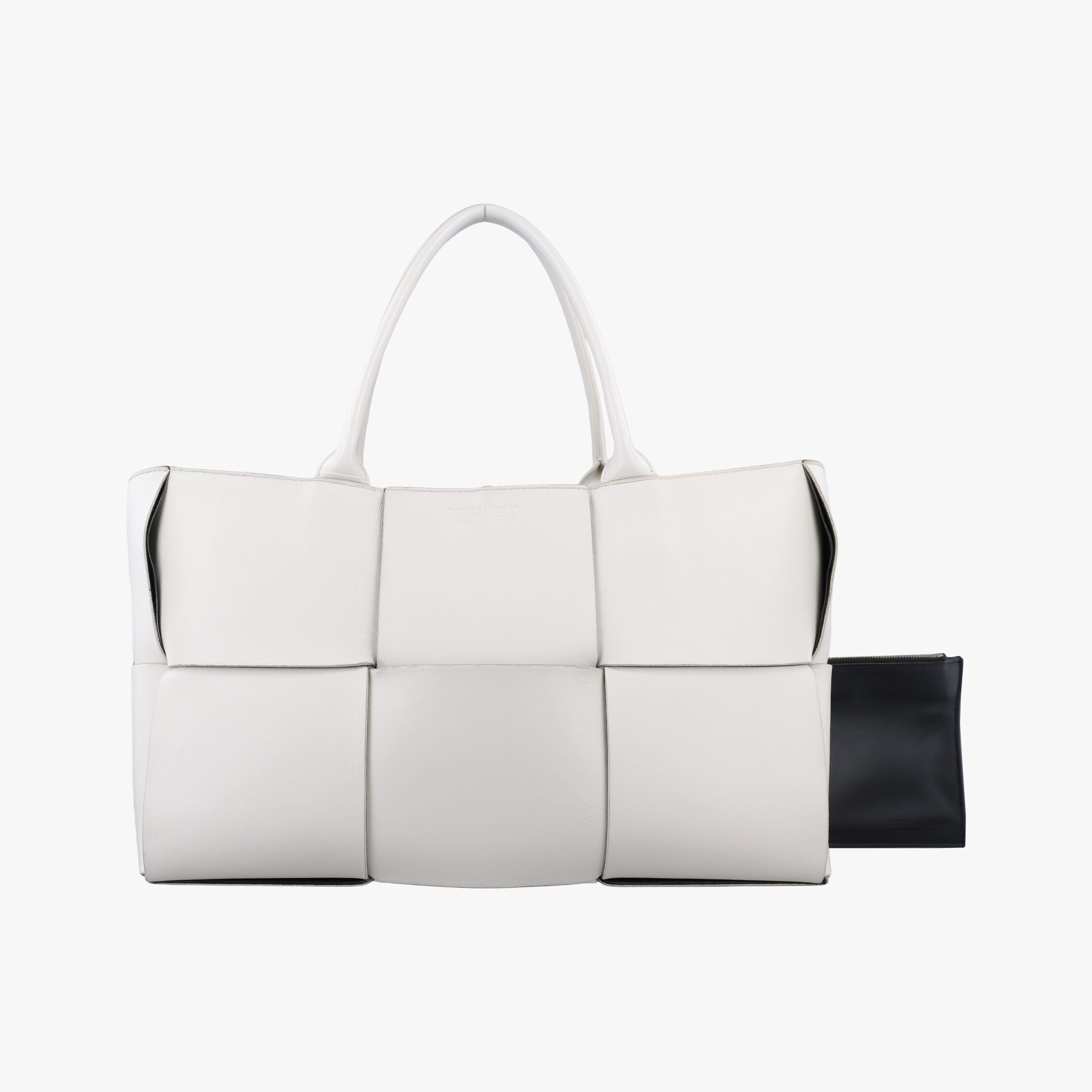 Pre-owned Bottega Veneta The Arcotote White lambskin  handbag | stylenewstar