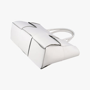 Pre-owned Bottega Veneta The Arcotote White lambskin  handbag | stylenewstar