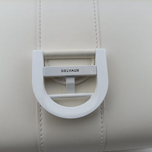 Secondhand Delvaux Brillon MM
 White Leather  shoulderbag | stylenewstar