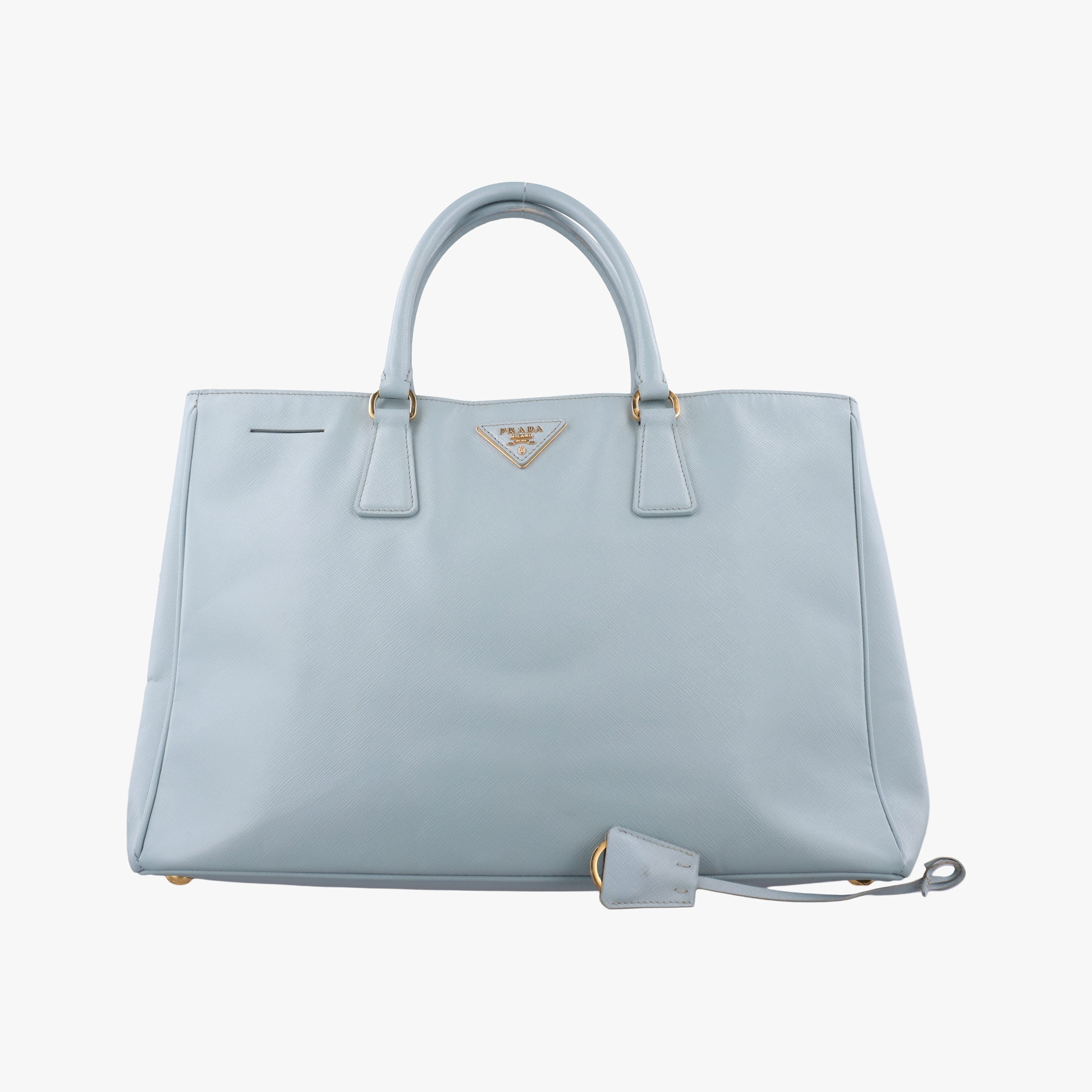 Pre-owned Prada Galleria Blue SAFFIANO Leather BN2274 handbag | stylenewstar