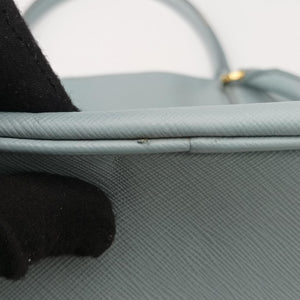 Pre-owned Prada Galleria Blue SAFFIANO Leather BN2274 handbag | stylenewstar