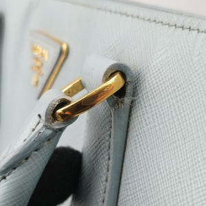 Pre-owned Prada Galleria Blue SAFFIANO Leather BN2274 handbag | stylenewstar