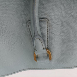 Pre-owned Prada Galleria Blue SAFFIANO Leather BN2274 handbag | stylenewstar