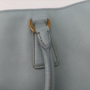 Pre-owned Prada Galleria Blue SAFFIANO Leather BN2274 handbag | stylenewstar