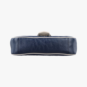 Pre-owned Gucci GG Marmont Blue Leather 443497 shoulderbag | stylenewstar