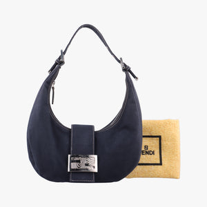 Pre-owned Fendi Baguette Blue Denim 09 632 shoulderbag | stylenewstar