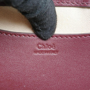 Pre-owned Chloe Tess Burgundy Leather × Suede  shoulderbag | stylenewstar