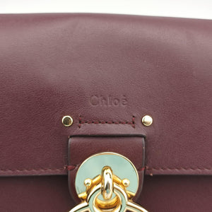 Pre-owned Chloe Tess Burgundy Leather × Suede  shoulderbag | stylenewstar