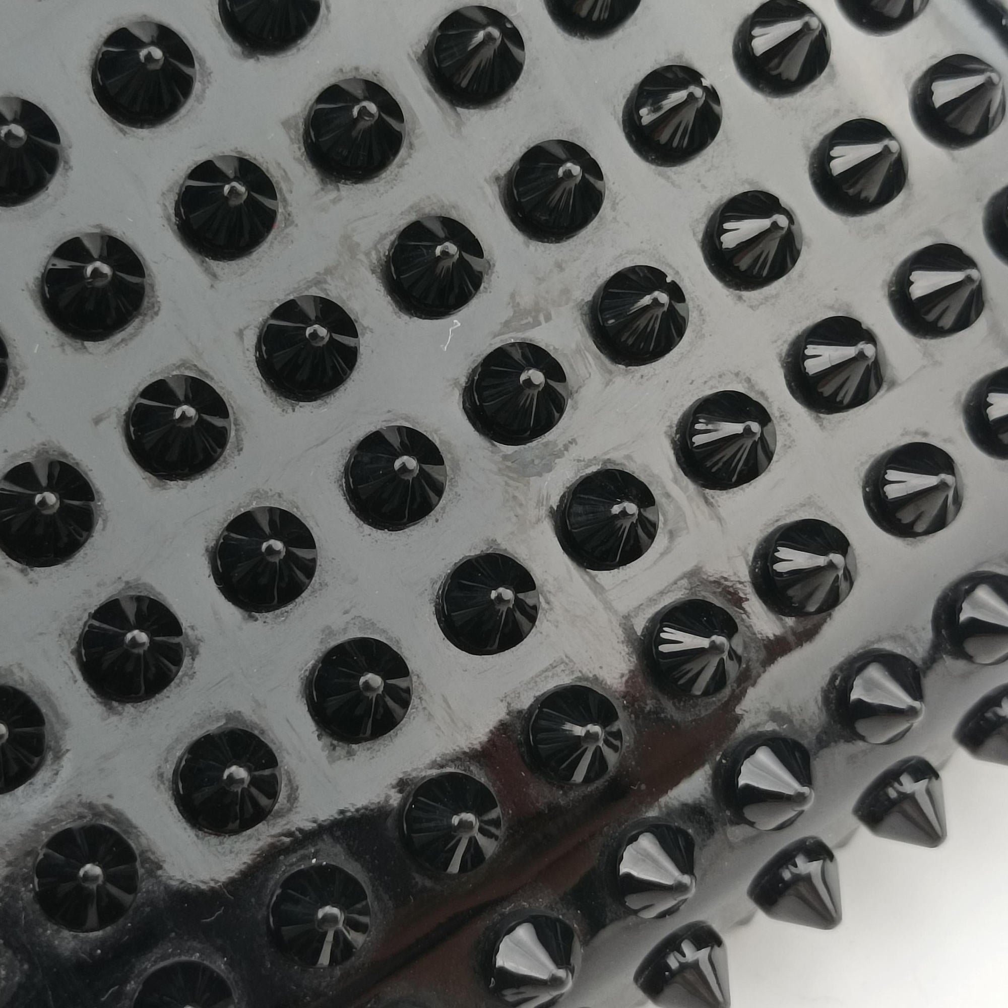 Pre-owned Christian Louboutin Studded Panettone Black Leather  clutchbag | stylenewstar