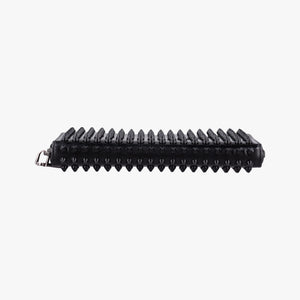 Pre-owned Christian Louboutin Studded Panettone Black Leather  clutchbag | stylenewstar
