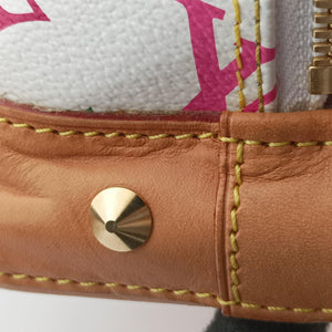 Secondhand Louis Vuitton Alma GM white Monogram Multicolor M40441 handbag | stylenewstar