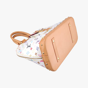 Secondhand Louis Vuitton Alma GM white Monogram Multicolor M40441 handbag | stylenewstar